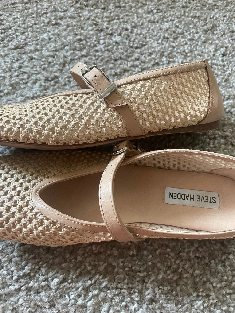 Steve Madden Luxxy Mary Jane Flat in Tan ✨ Size 9 1/2